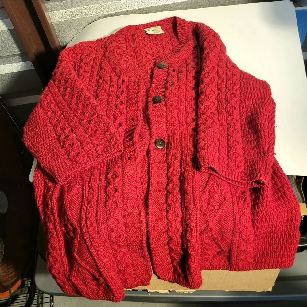 Kilronan Knitwear Red Cardigan